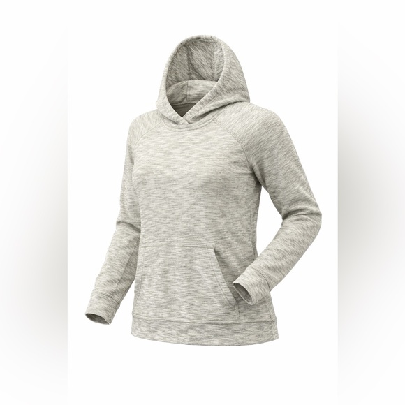 GAP Tops - GapFit Women’s Orbital Fleece Hoodie Gray Matter Fitted Hoodie Size Medium​​​​​